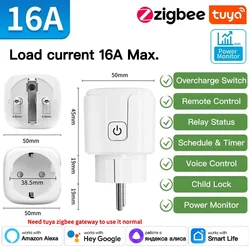 WiFi/Zigbee Smart Plug with Power Monitoring & Voice Control (16A zigbee version)