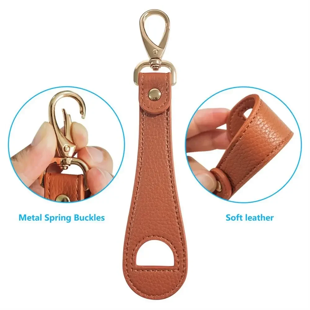 Hat Clip Travel Leather Simple Golf Baseball Hat Clip Summer Strap Towel Glove Storage Wallet Buckle Hands-free Latch