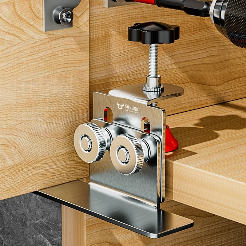 Cabinet Door Installation Tool Stainless Steel Cabinet Frame Fixture Household thumbnail 4