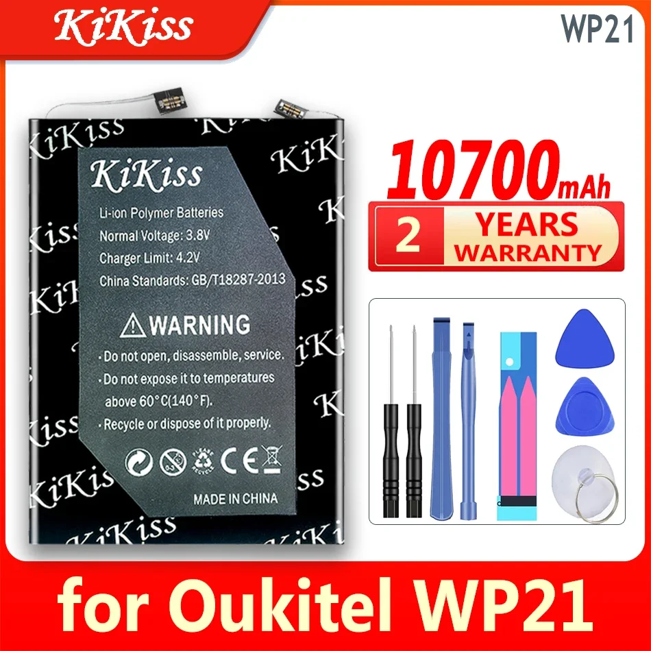 

KiKiss High Capacity Battery WP21 (S105) 10700mAh for Oukitel WP21 Bateria