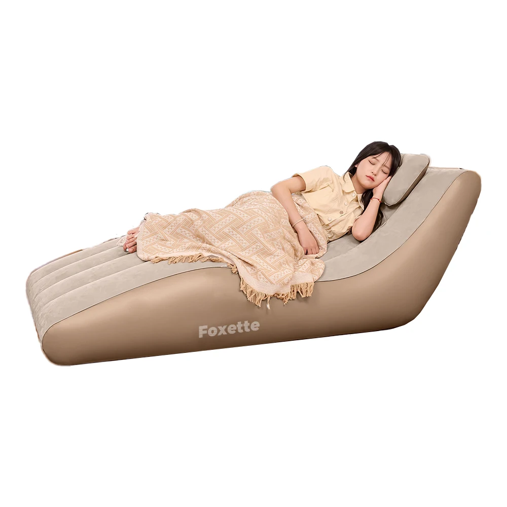 Foxette Inflatable furniture, Self-Inflating Sofa, Fast Inflation, Detachable Multi-use Air Pump, Super Wide, Ergonomic
