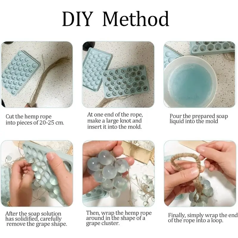 DIY 선물용 비누 만들기 키트 (포도 비누 몰드 포함, 비누 제조용) (비누 제외)