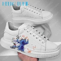 Lilo Stitch Couple Fashion Men Women casual Shoes Male Platform Sneakers Girls Casual kateboarding Shoes flats 3D graffiti 3