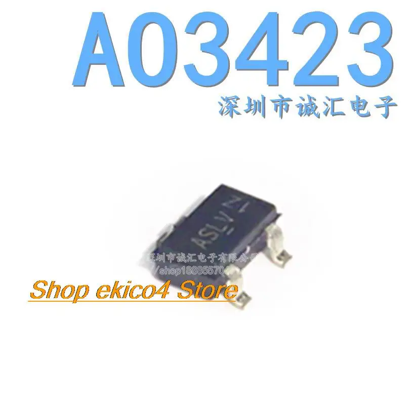 

10pieces Original stock AS AO3423 SOT-23 P -20V/-2A