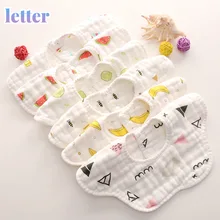

Baby Flower Bibs 360 Degree Rotation 8 Layers Gauze Kids Bandana Burp Cloth Soft Newborn Infant Saliva Towel Baby Feeding Stuff