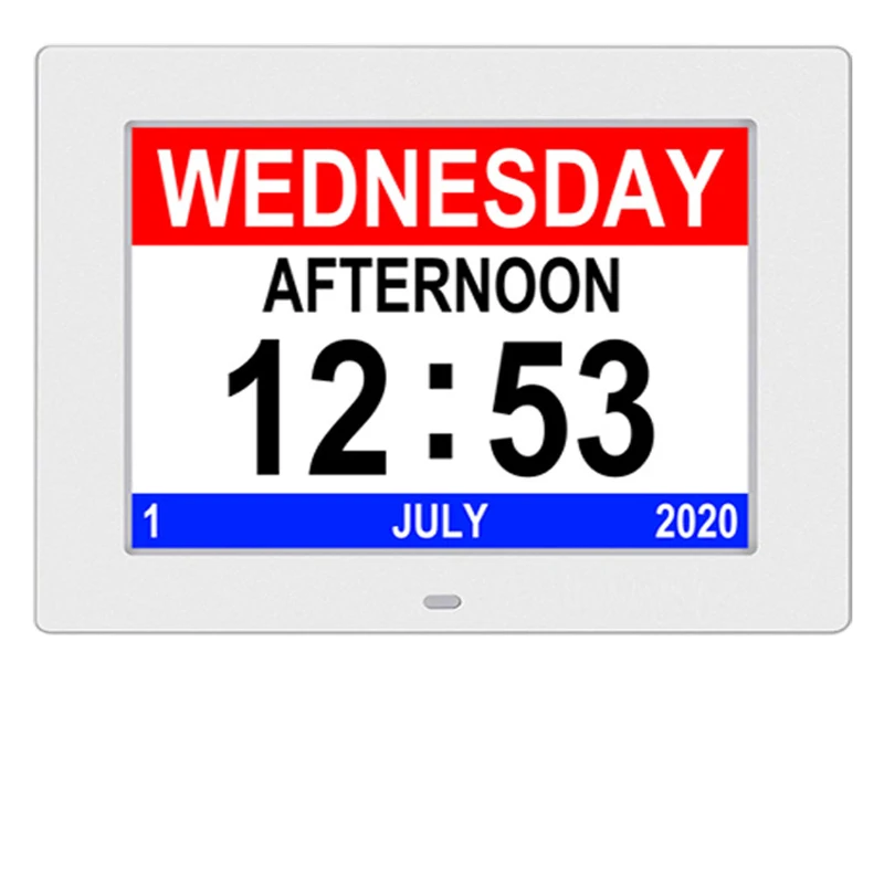 8inch12AlarmsDigitalLEDCalendarClockwithMultiLanguagesto