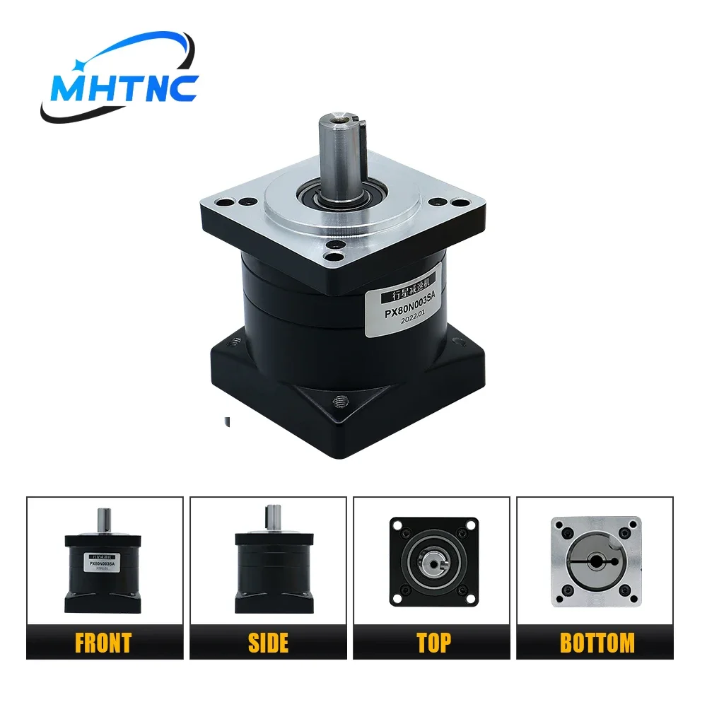 유성 감속기 DC 모터 감속기 비율, Nema32 스텝퍼 모터용, PX80, 52, 64, 96, 100, 120, 150, 144, 180/216 입력 19mm 출력 16mm