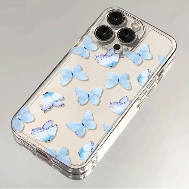 Butterfly Floral Clear Phone Case Cover