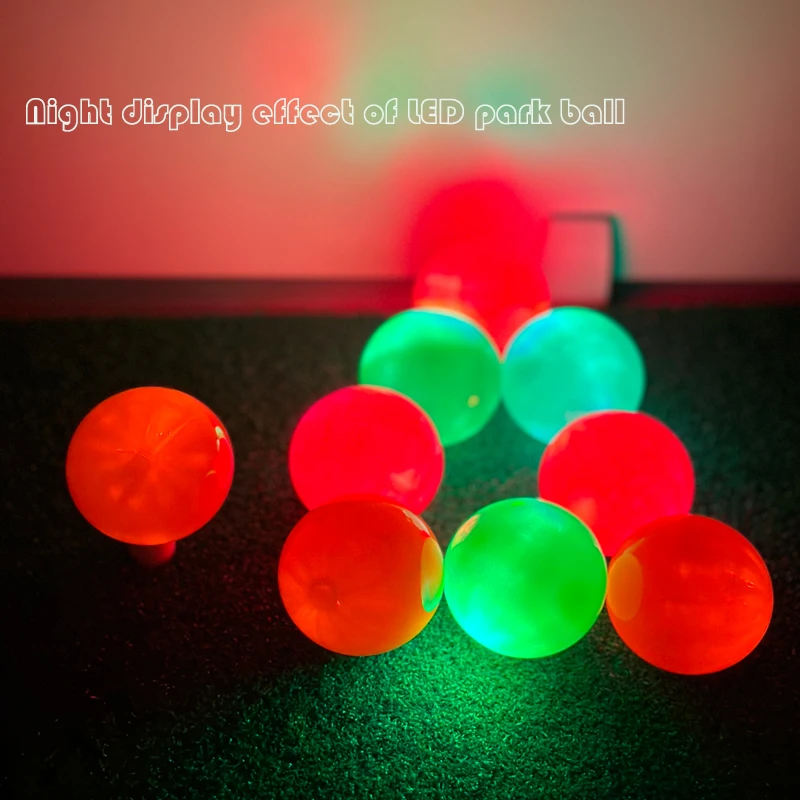 Description Picture 5 of item1 Pcs LED Golf Ball For Night Practice Durable Super Long Time Bright Golf Balls Red Green Orange Outdoor For Park Ball