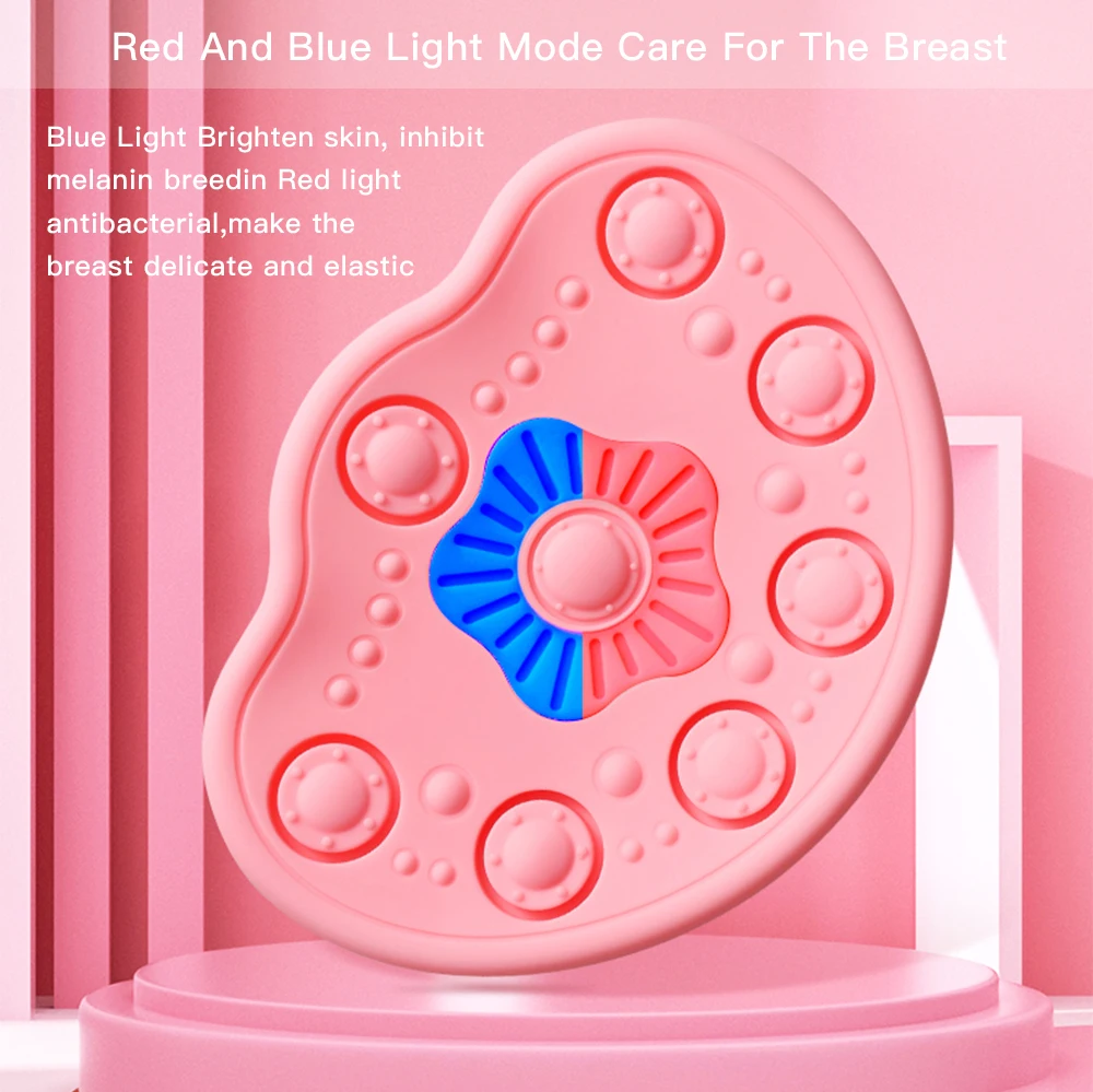 Breast Massage Pads with Hot Compress Wireless Chest Massager Breast Enhancement Instrument Red Light Massage Anti-sagging Chest 4