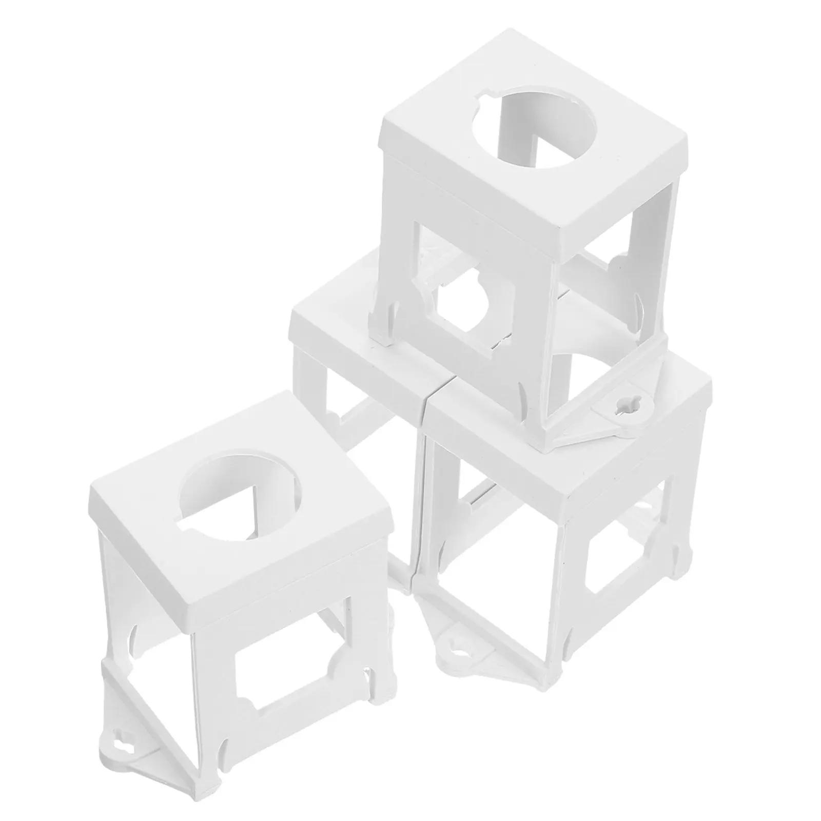 4Pcs 버튼 레일 장착 브래킷 22Mm 푸시 버튼 스위치용 흰색 플라스틱 비상 ..