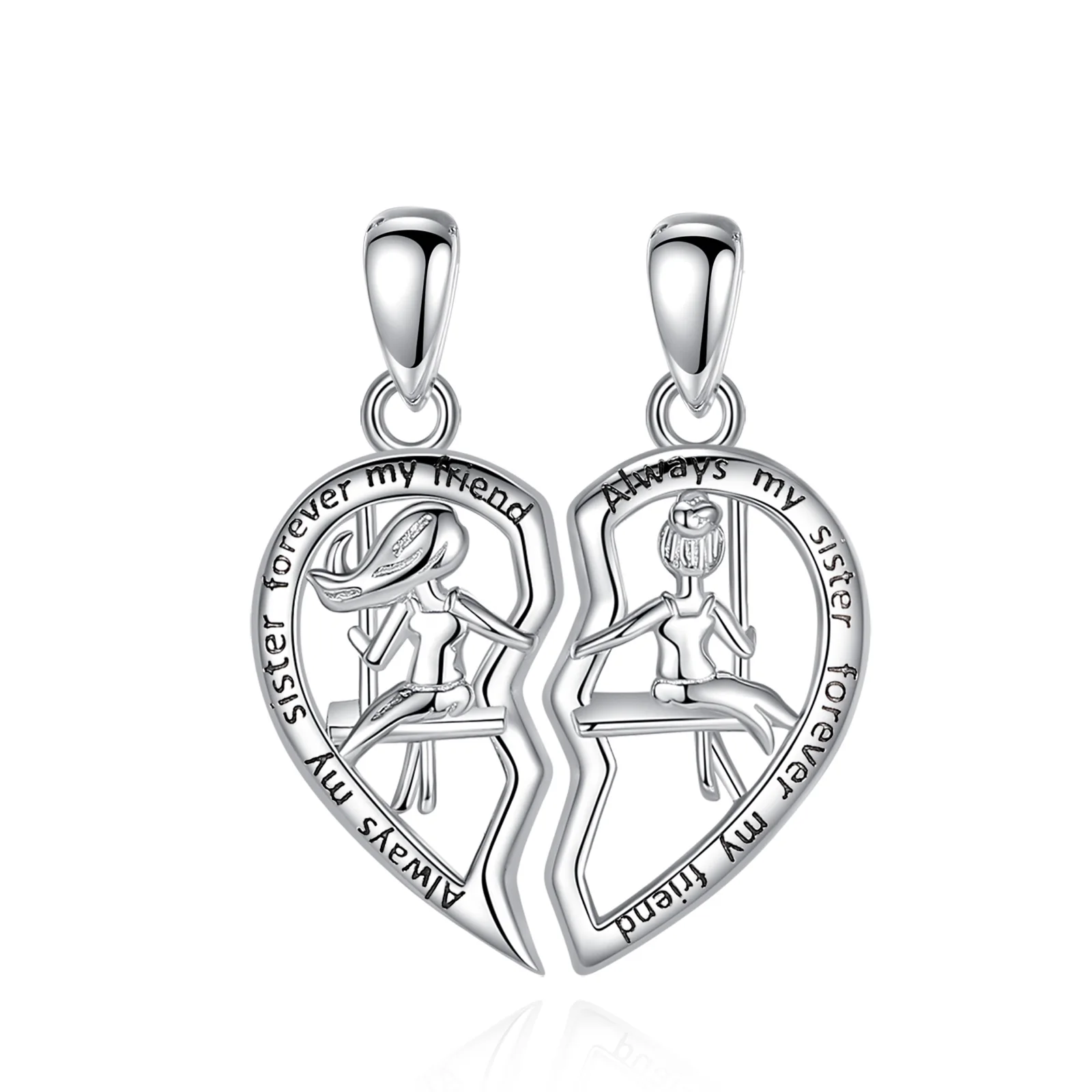 Sterling Silver Best Friend Share Pendants | Goldmark (AU)