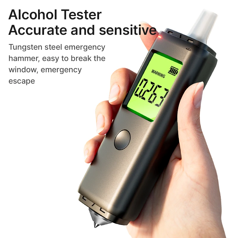 Alcohol Tester Breath Alcohol Tester ZBK Blow air automatic testing for drunk driving Rechargeable Two modes of testing