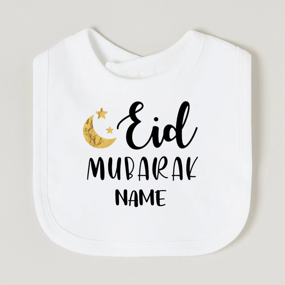 Personalised Eid Mubarak Ramadan Kareem Baby Bib Infant Bib Custom Name Infant Saliva Towel Islamic Muslim Holiday Keepsake Gift 5