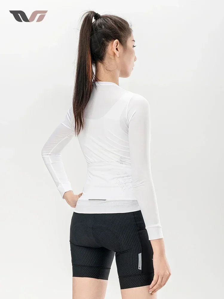 ROCKBROS Women's Cycling Jersey Anti UV Clothes With Smooth YKK Zipper Breathable Mesh Fabric Elasticity Lightweight Clothes
