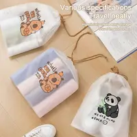 5/10Pcs Transparent Shoes Storage Bags Dust-Proof Moisture-proof Travel Packing Pouch Drawstring Bag Capibara Waterproof Pocket 2