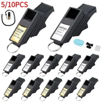 5/10PCS Professional Soccer Referee Whistles Big Sound Basketball Volleyball Whistles Seedless Plastic Sports Teacher Whistles 1