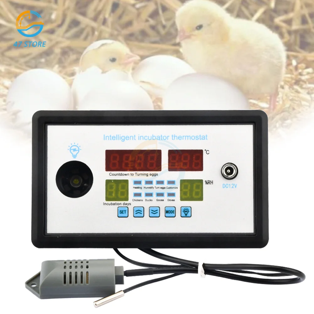 Termostato Inteligente Digital W9002 W9005 Termostato Incubadora de Controle Umidade Temperatura 360 Ovo Automático Girando Ac110220v - Image 2
