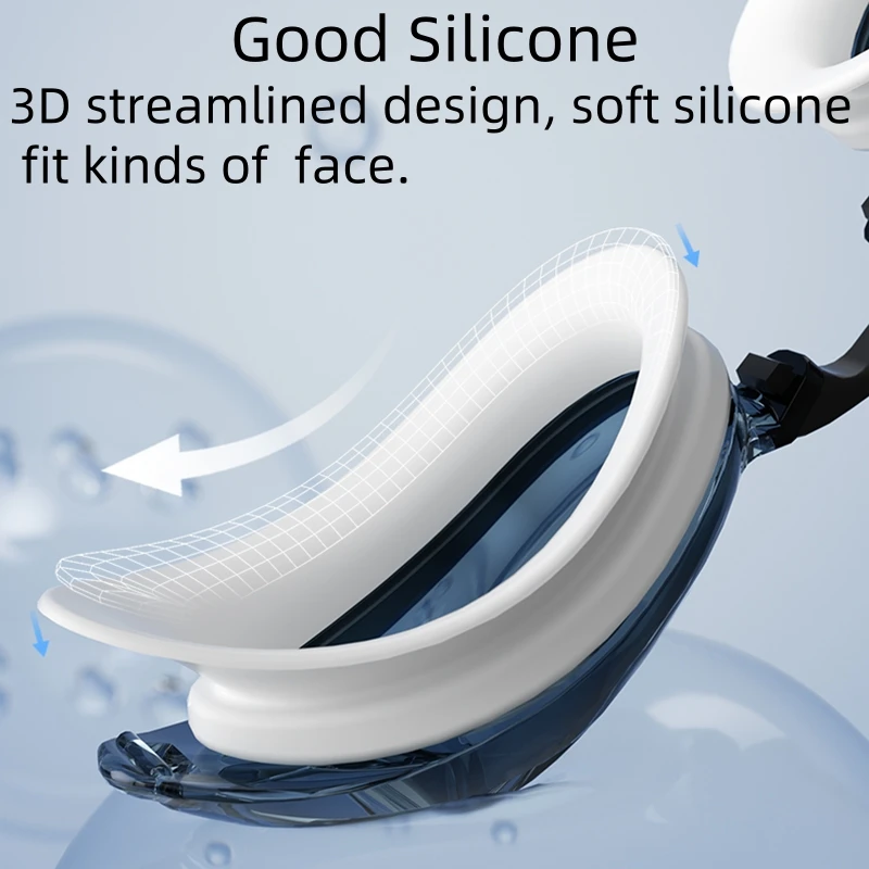 Unisex Swimming Goggles for Adults Anti Fog HD Waterproof Silicone Professional Swim Goggles for Men Women