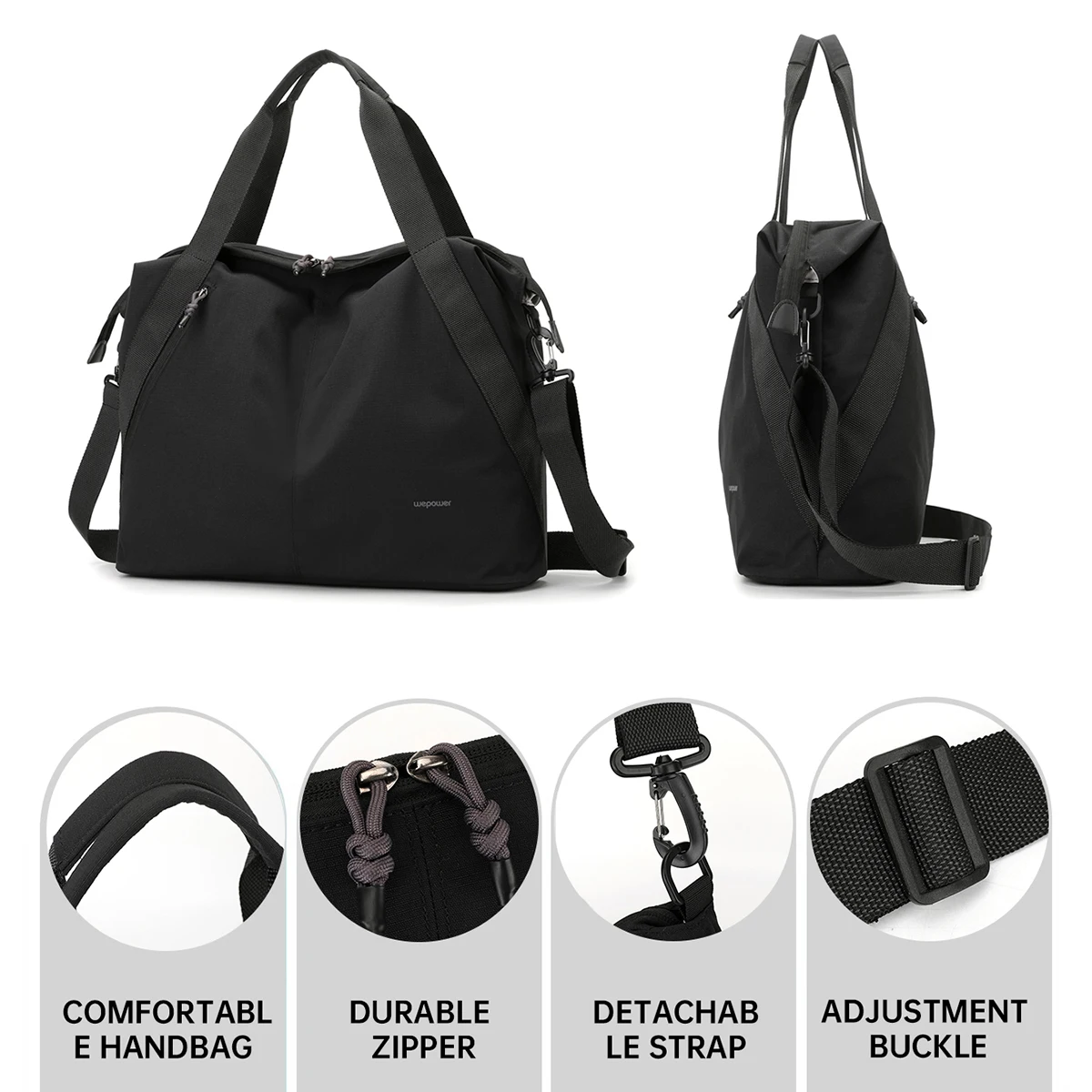 Travel Bag Large Capacity Short-Distance Travel Storage Luggage Bag Hand-Held Shoulder Bag Men's Lightweight Crossbody Sports Fitness Bag Yoga Work Student