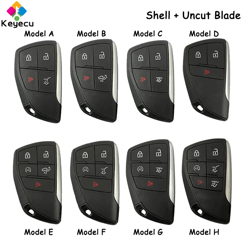 

KEYECU Smart Remote Key Shell Case With 3 4 5 6 Buttons for Chevrolet Suburban Tahoe Silverado for Buick Envision for GMC Yukon