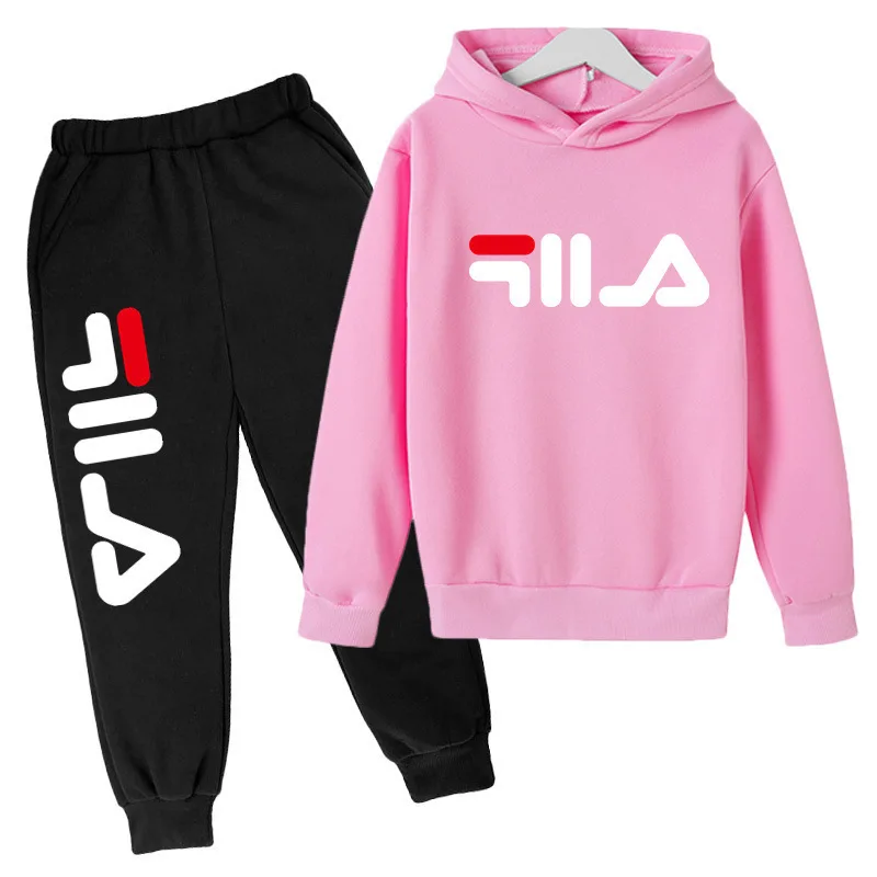 Kids Autumn Spring Trend Casual Tracksuits 3-14 Years Boys and Girls Hoodie+Pants 2pcs Suits Children Daily Outfits Clothes Sets 2