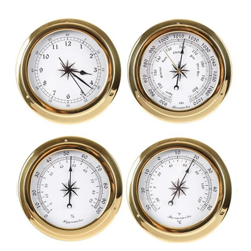 4-pezzi-cassa-in-ottone-stazione-meteorologica-barometro-temperatura-igrometro-orologio-e-orologio-tid-115mm