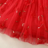 Spring Autumn Newborn Baby Girl Dresses for Girl Princess Lace First Birthday Girl Party Dresses Red Infant Fashion Dresss 6