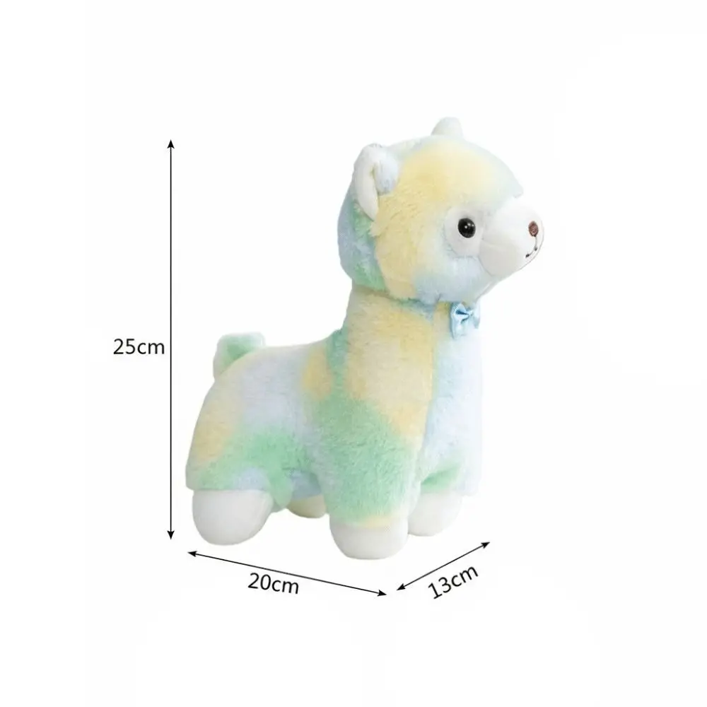 25cm 사이즈 알파카 봉제인형 부드러운 소재 화려한 디자인 봉제 동물 스탠딩 자세 귀여운 스타일 마스코트 양 인형