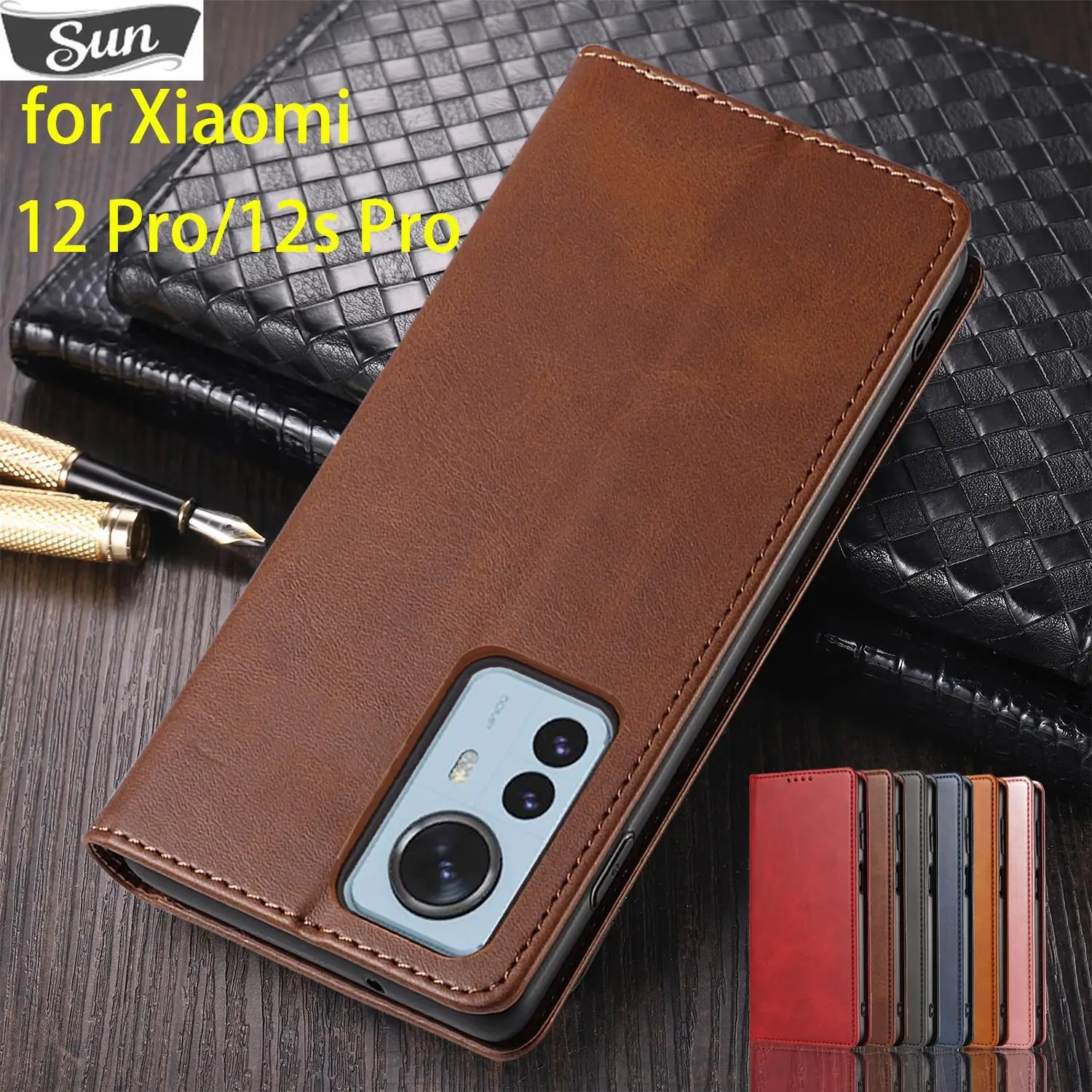 

Магнитный кожаный чехол для Xiaomi 12 Pro / Xiao Mi 12s Pro 6,73 дюймов