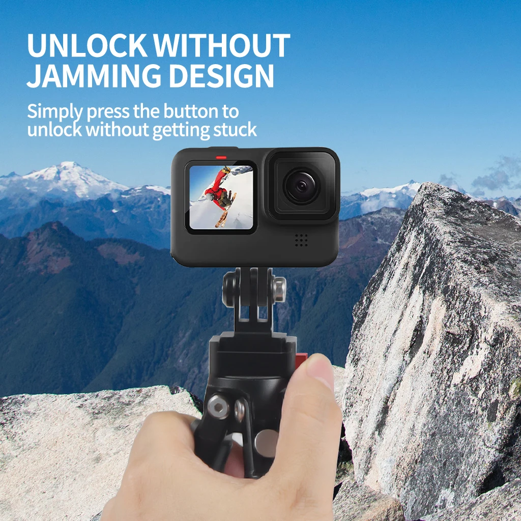 Push-Button Lock Universal Mini Quick Release Clamp Plate 1/4" Screw Tripod Mount Adapter – Detail 6