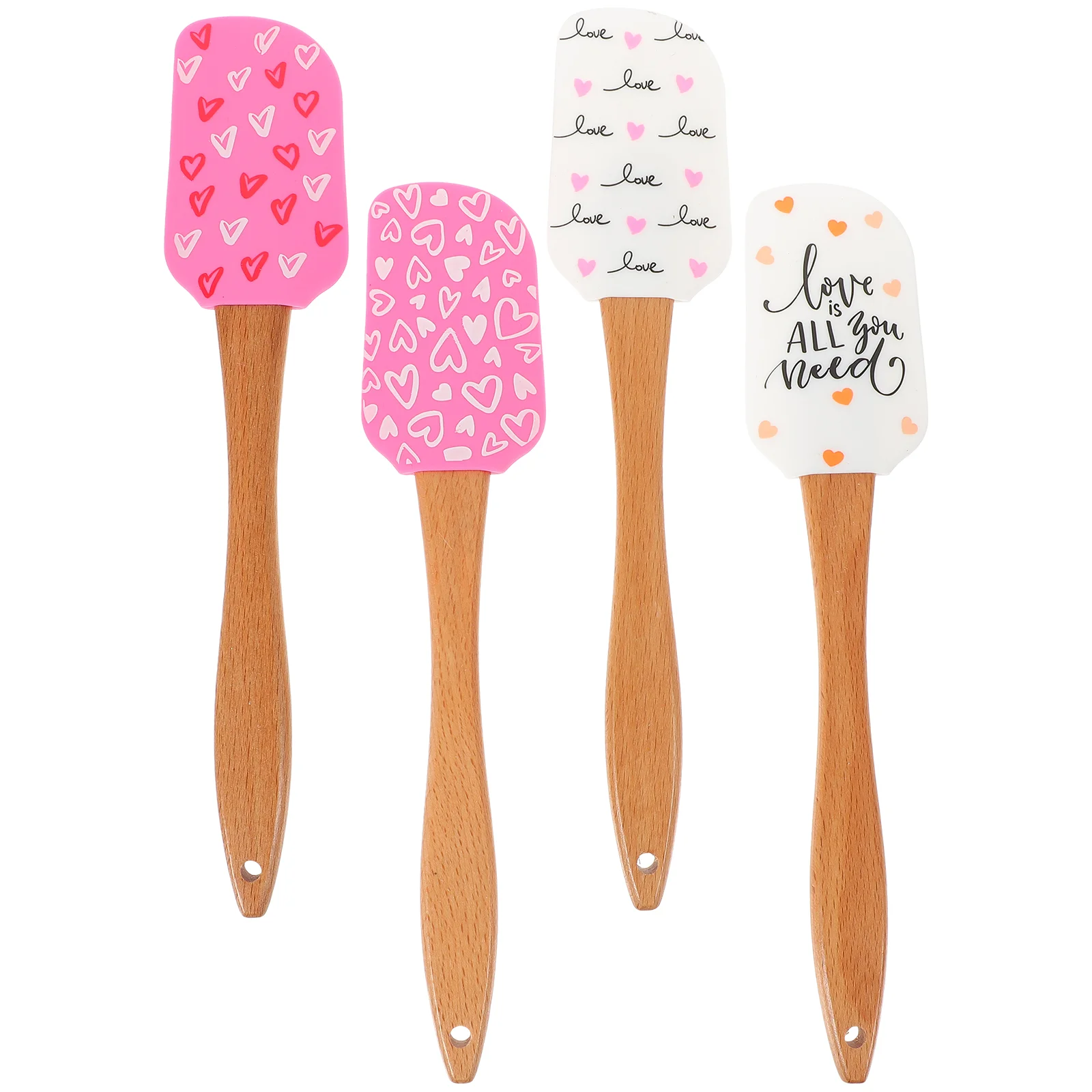 

Silicone Spatula Set Baking Spatula Valentine Themed Cake Spatula Silicone Baking Cream Scraper Valentine'S Day Cream Cake