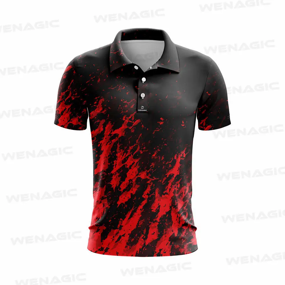 Summer Fashion New Short Sleeve Golf Apparel Men's POLO Shirt T-Shirt Top Table Tennis Clothes Outdoor Sports Casual T-Shirt