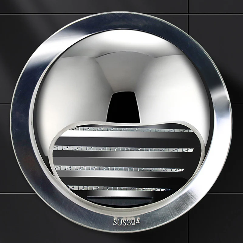 Stainless Steel Wall Ceiling Air Vent Exhaust Hood Ducting Ventilation Waterproof Vents Cap Exhaust Grille Cover Bathroom