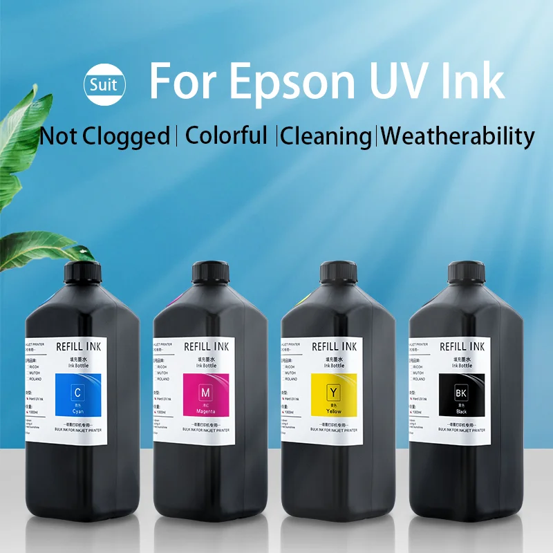 Tinta de Cura uv para Epson Xp600 Tx800 Xp600 Tx800 L800 L805 L1800 R290 R300 1390 1400 1410 1430 Dx5 Dx7 Dx10 Impressora uv 1000ml de - Imagem 4