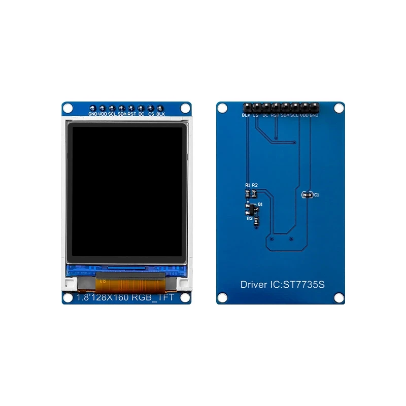TFT Display 1.8"128x160 IPS SPI HD RGB 65K 1.8 inch Full Color Screen LCD Module ST7735 Driver DC 3.3V IC 8-pin SPI