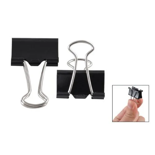 Binder Clips 20X Black Metal Binder Clips 15mm Notes Letter Paper Clip Office Supplies Binding Securing Clip Prod
