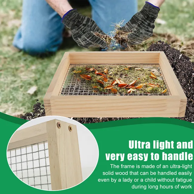Setaccio Manuale Per Terreno 50x44cm - Multifunzionale Per Giardinaggio, Ghiaia E Bonsai