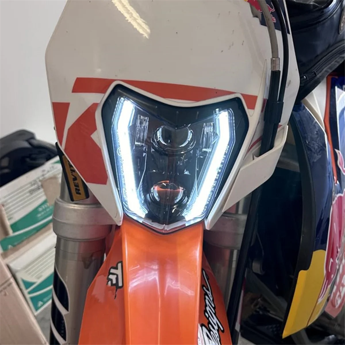 ABAN 오토바이용 LED 헤드라이트 (고/저빔 포함) EXC 300 XC XCF XCW XCFW SX SXF 125 250 300 350 450 500