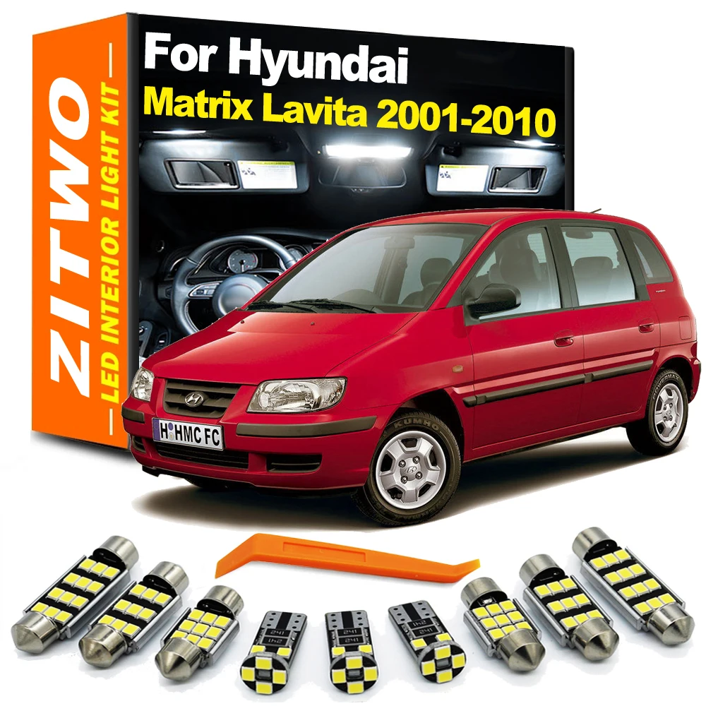ZITWO8PcsLEDInteriorLicensePlateLightBulbKitForHyundaiMatrix