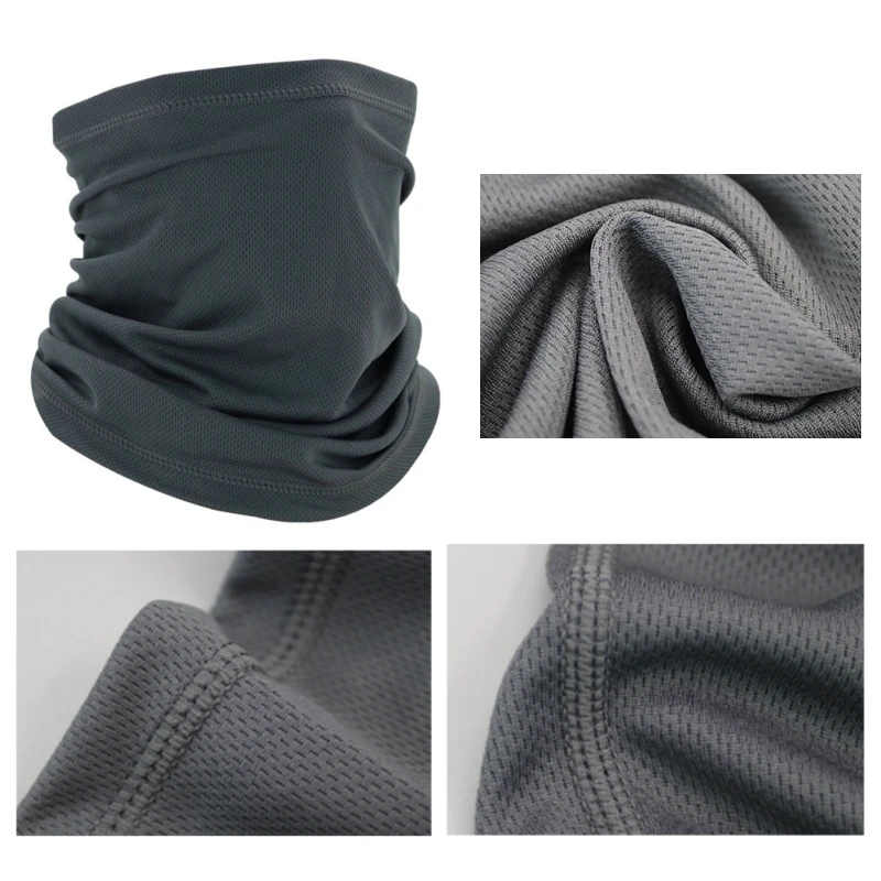 Neck gaiter men windproof elastic tube scarf ear cover male head scarves half face sun ring headscarf headband bandana