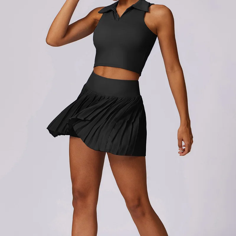 Yoga deportes fitness falda corta, pantalones de secado r&aacute;pido falda de tenis, plisada verano las mujeres