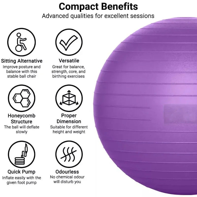Yoga Balance Ball 65/75/85cm Bodybuilding Gym Equipment Explosion-proof Pilates Ball for Pregnant Women Pilates Accesorios yoga ball gymnastics ball