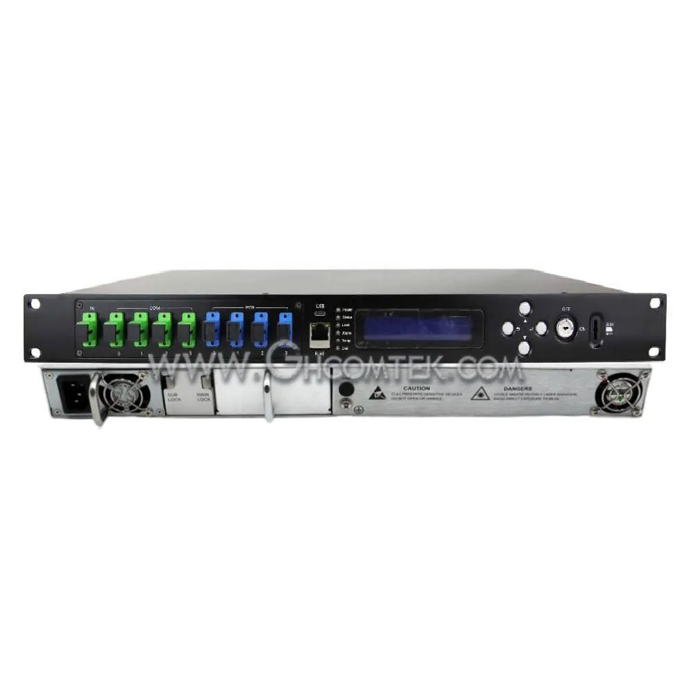 1550nm booster catv edfa optical amplifier 4 port 16dbm edfa High Optical Amplifier EDFA 1550nm Power 4 port 23dbm WDM SC/APC Fiber Port Single Power Supply