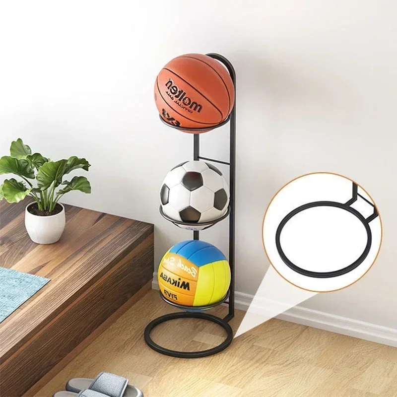 thumbnail image 5 of Estante de almacenamiento de baloncesto para niños en interiores, canasta de almacenamiento para colocar pelotas de fútbol, estante para colocar, soporte para voleibol de jardín de infantes, 5 of 6