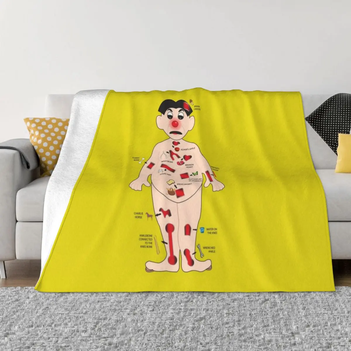 Operation Board Game Man - Raise Un Sorriso Per Chi In Ospedale Coperta Da Tiro Fluffy Shaggy Coperta Da Letto Plaid