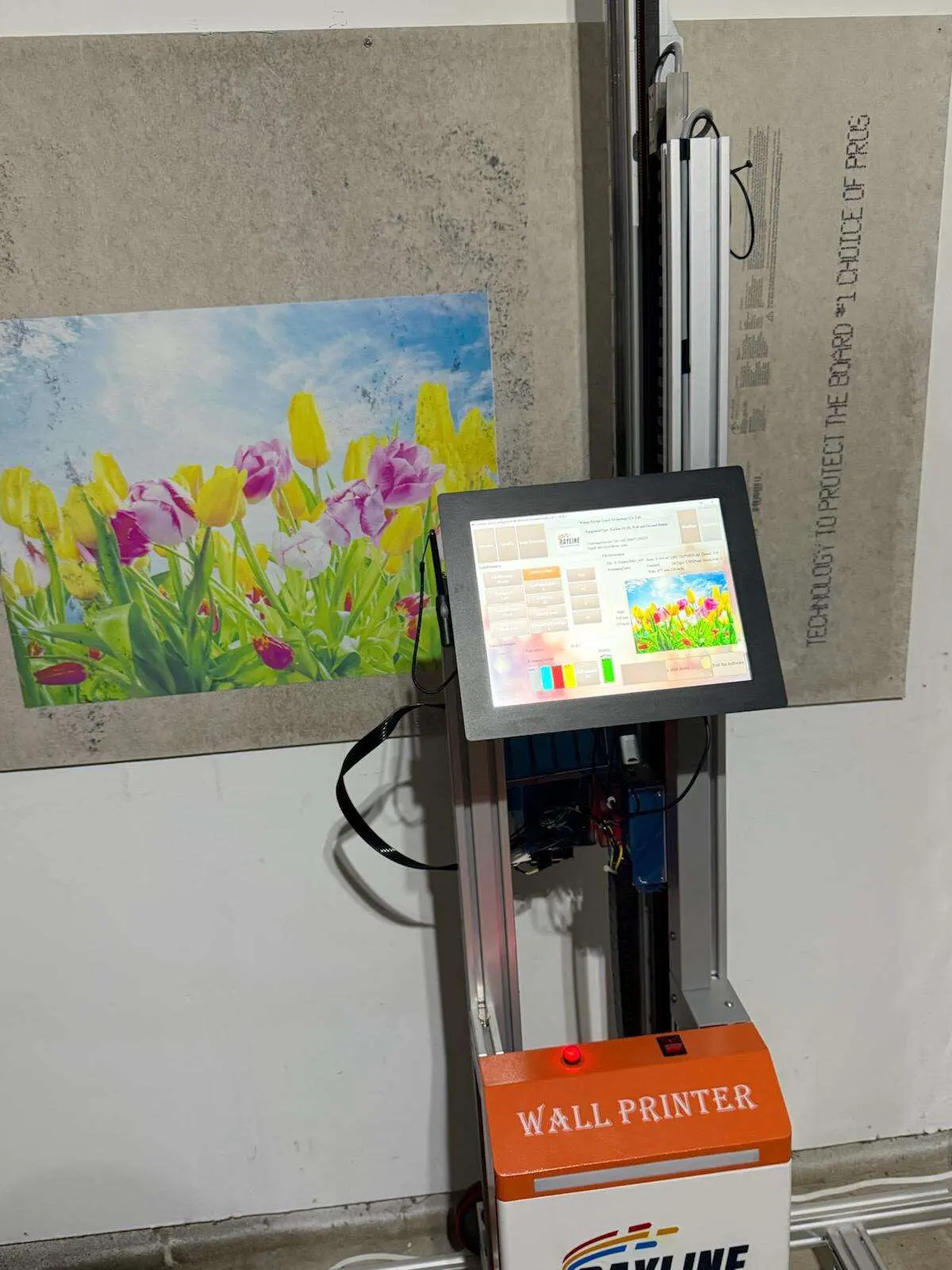 Automatic UV Vertical Wall Printer Price With Wheels Rails 16㎡/hour 32㎡/hour 64㎡/hour 9600DPI AI 4K Wall Printer Machine photo review