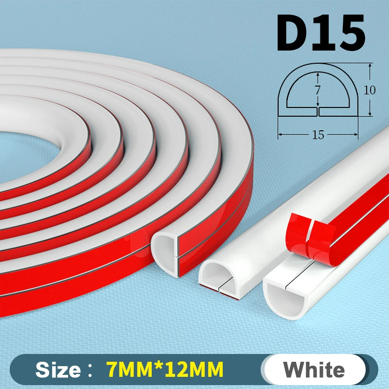 TV Cord Cover 1M Floor Cord Cover for Extension Cords Wire Cord Hider Protector 15mm W&times;10mm H &times;1000mm L