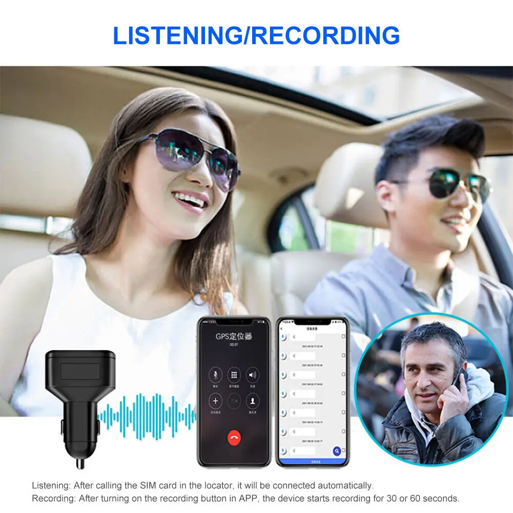 Car Chager gps Tracker Dual USB Car Cigarette Lighter GPS Tracker ST-909 Phone Charger with Free Online Tracking APP