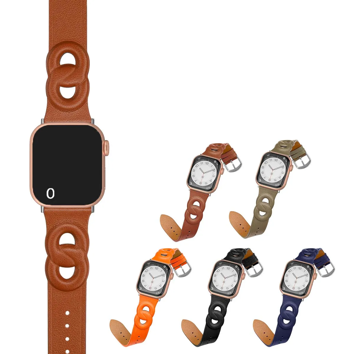 

Ремешок из натуральной кожи для Apple Watch Band Se 7 45 мм 42 мм 44 мм 40 мм